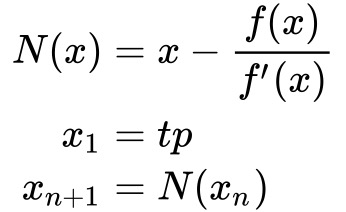 xn+1 = xn - f/f'